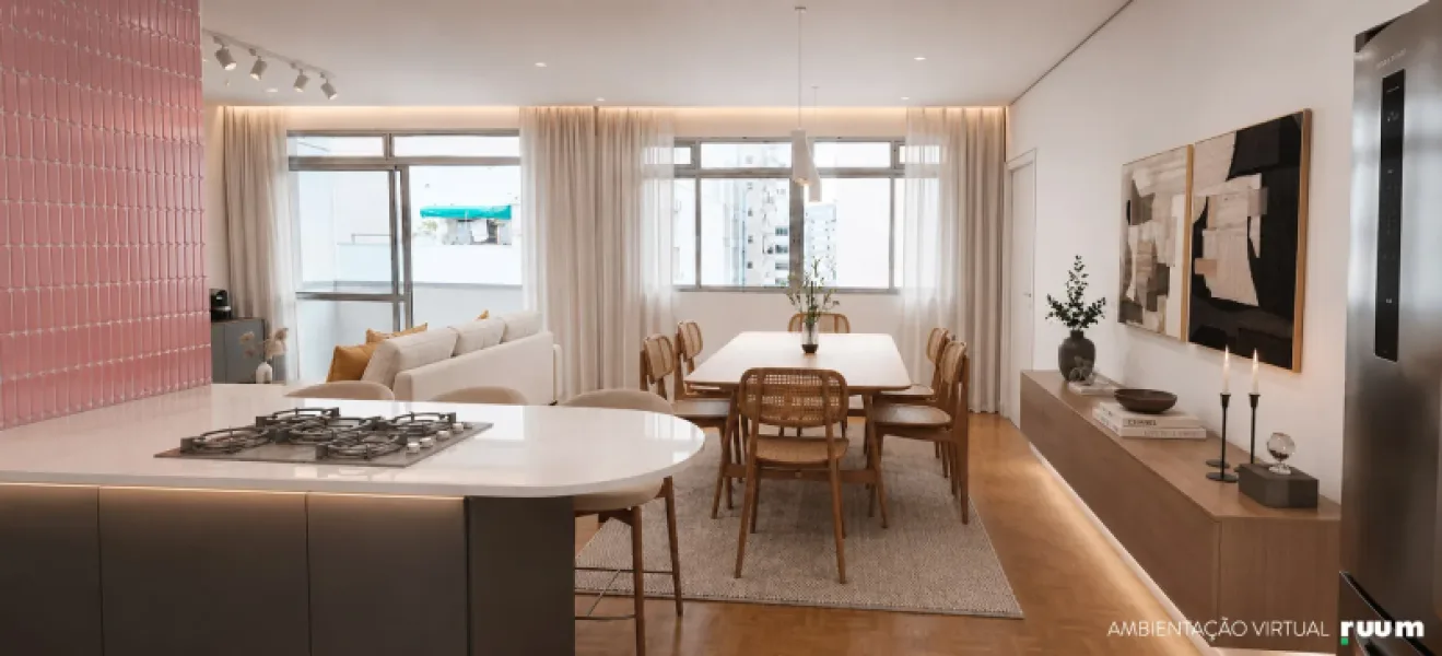 Apartamento à venda no Jardim Paulista com 107 m² e cozinha integrada — foto 1